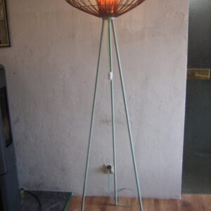 french 1930`s edgar brandt style forge iron flor lamp